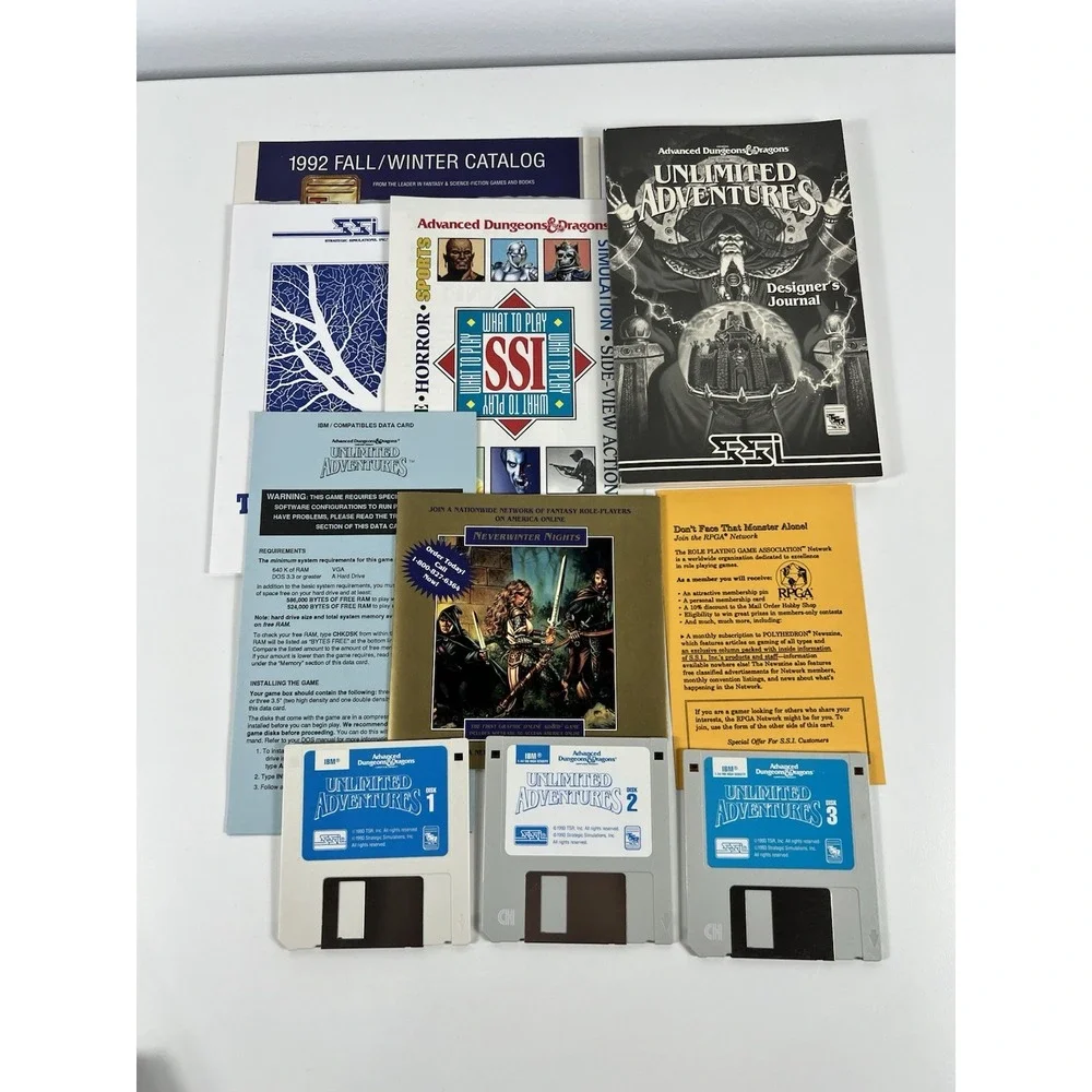 Advanced Dungeons & Dragons Unlimited Adventures BIG BOX & Dragons Of Flame 3.5